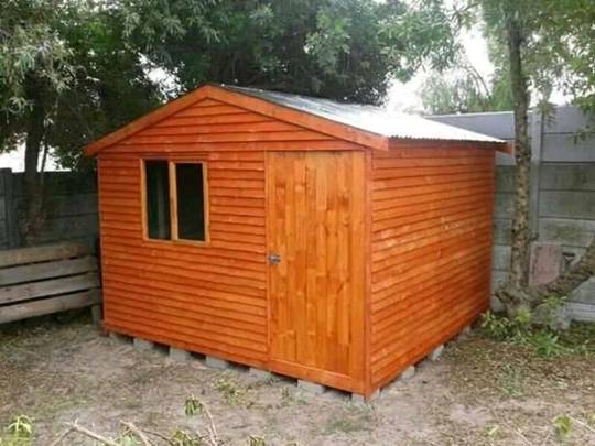 wooden overlap workshop shed